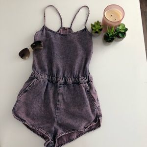 Top Shop Purple Stone Washed Romper